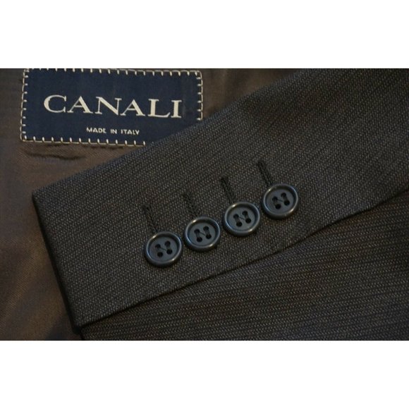Canali Gray 100% Pure Wool Sport Coat Jacket Sz 44